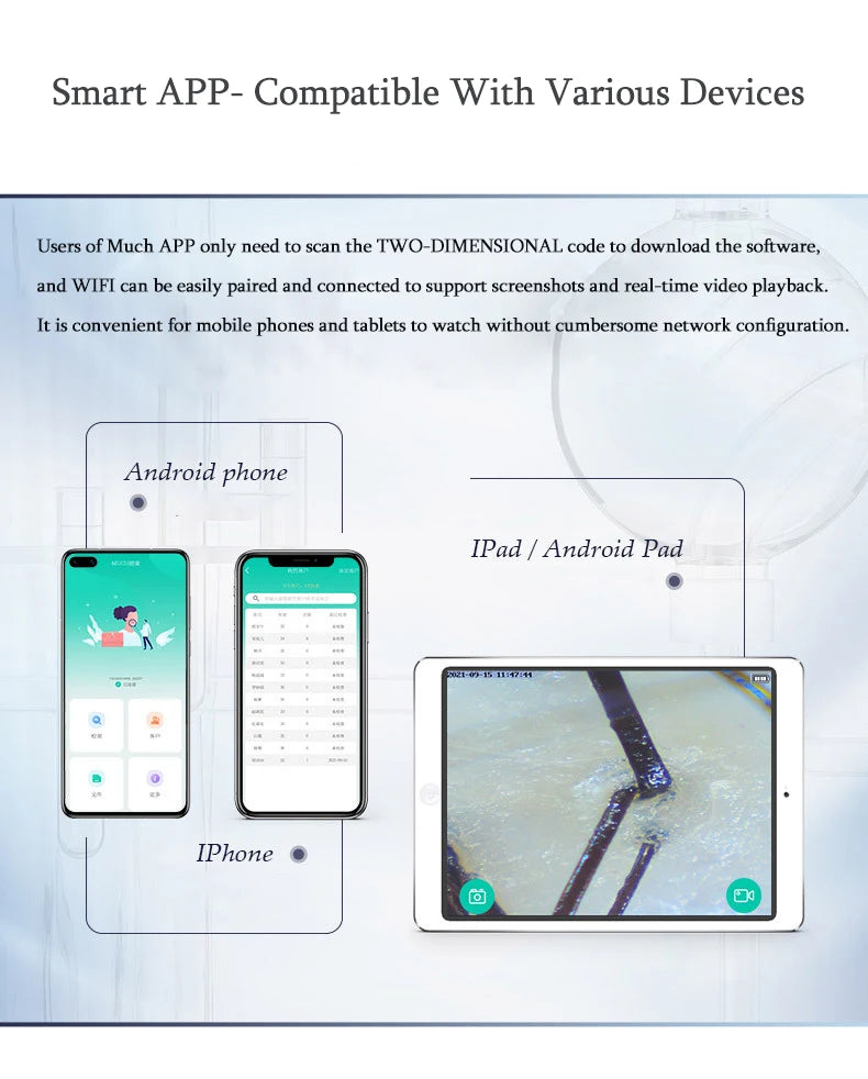 New WIFI HD 5G Scalp/Skin /Hair Follicle Detector Professional 50X/200X Skin Analyzer Rechargeable UV Testing Analysis Magnifier