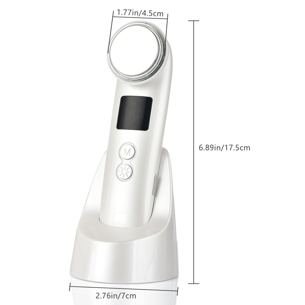 Cleansing Rejuvenation Device LED Photon Therapy Vibration Massager Skin Beauty Instrument Warm Treatment Massage Face Care Tool