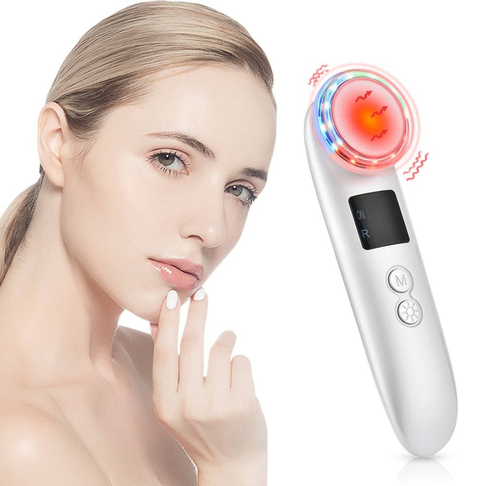 Cleansing Rejuvenation Device LED Photon Therapy Vibration Massager Skin Beauty Instrument Warm Treatment Massage Face Care Tool