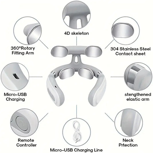 Portable Neck & Shoulder Massager - Deep Tissue Kneading