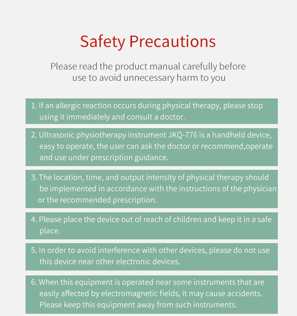 Ultrasound Physiotherapy Device Arthritis Physical Therapy Waist Arm Body Pain Relief Muscle Stimulator Massager Machine