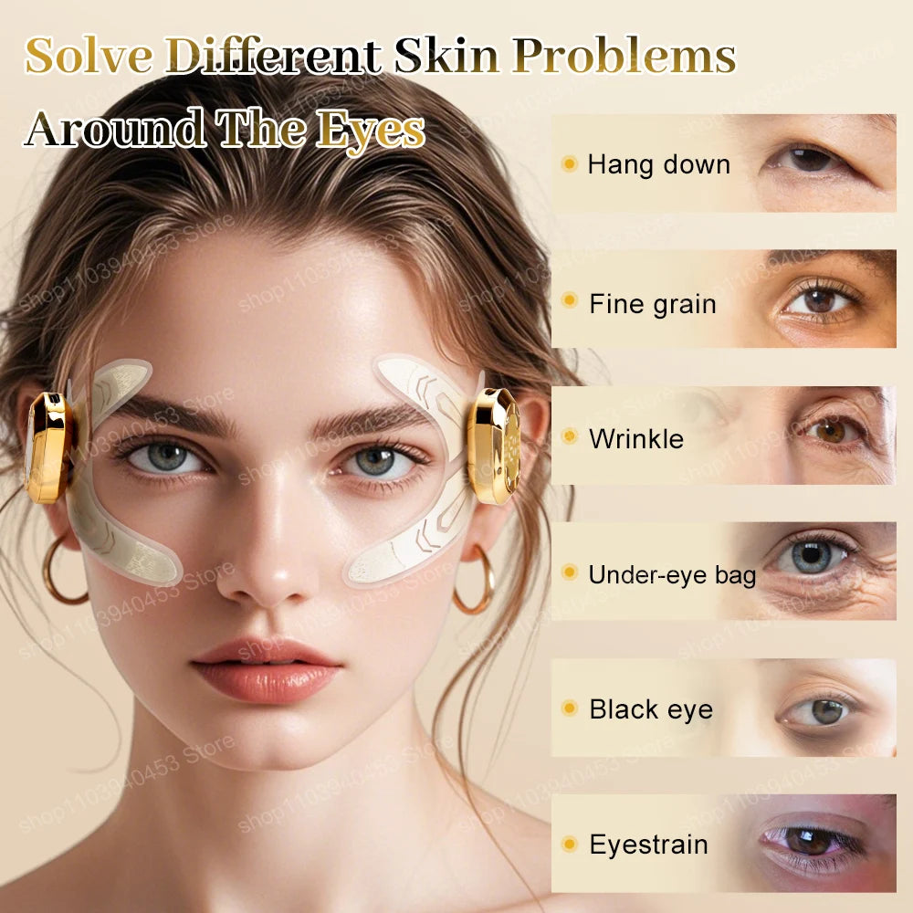 EMS Face Lifting Massage V Face Machine Eye Face Care Device Reduce Dark Circles Eye Swelling Anti-Wrinkle Vibrate Skin Care