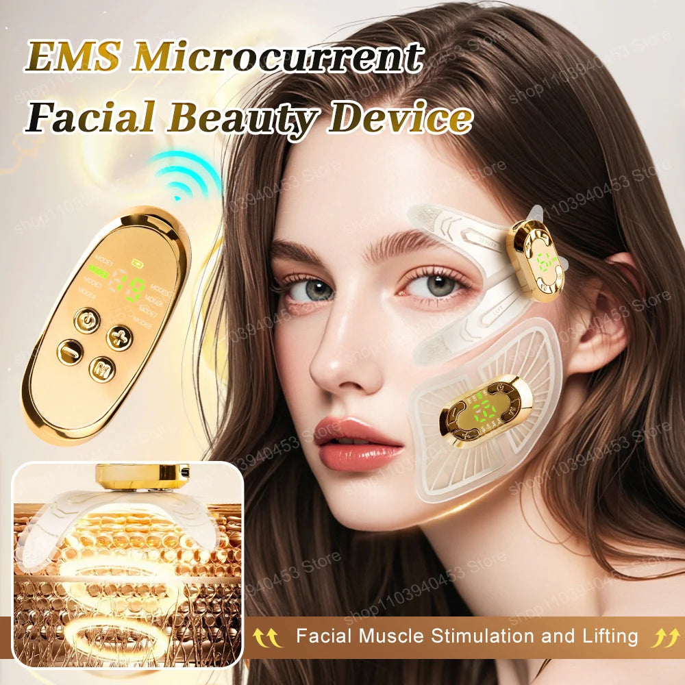 EMS Face Lifting Massage V Face Machine Eye Face Care Device Reduce Dark Circles Eye Swelling Anti-Wrinkle Vibrate Skin Care