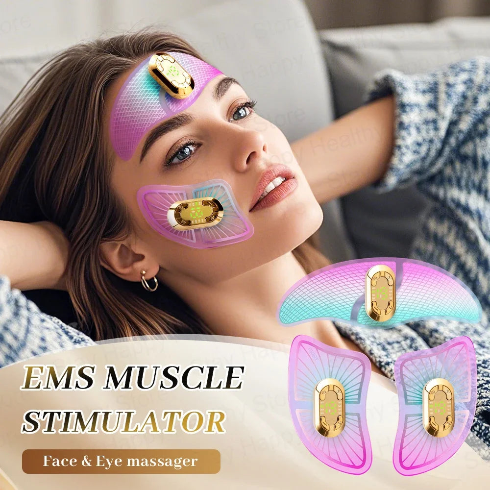 EMS Face Lifting Massage V Face Machine Eye Face Care Device Reduce Dark Circles Eye Swelling Anti-Wrinkle Vibrate Skin Care