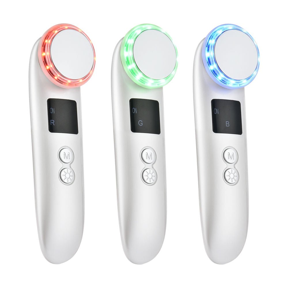Cleansing Rejuvenation Device LED Photon Therapy Vibration Massager Skin Beauty Instrument Warm Treatment Massage Face Care Tool